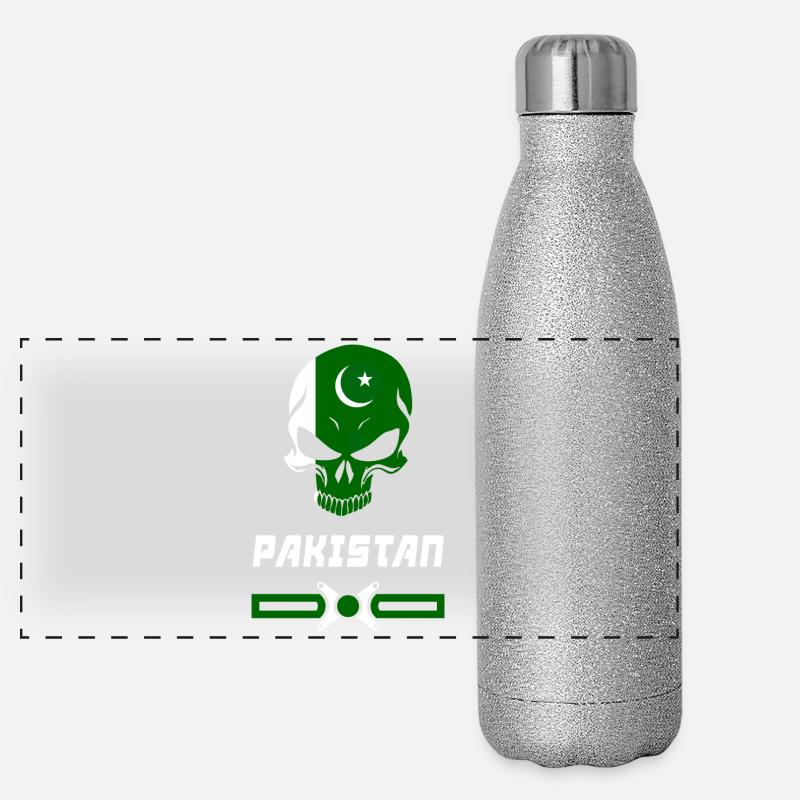 Conception / cadeau de crâne du Pakistan Gourde isotherme panoramique pailletée 500 ml