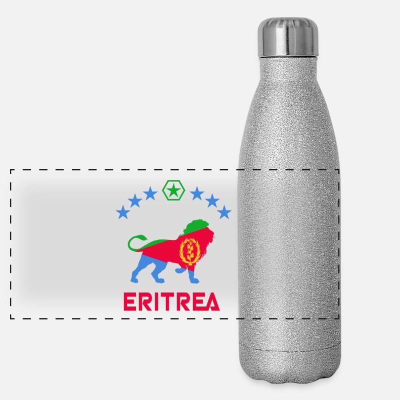 Conception de lion d'Érythrée Gourde isotherme panoramique pailletée 500 ml