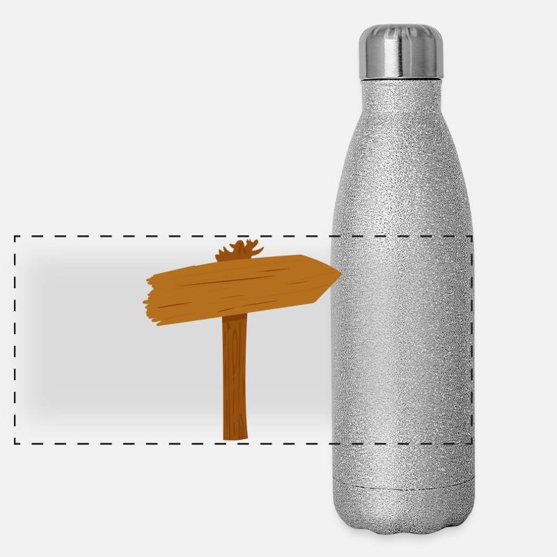 Wegweiser Pfad Weg Richtung Panorama Glitzer Isolierflasche 500 ml