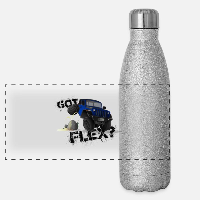 GOT FLEX? - OFFROADER Crawler - Blau Panorama Glitzer Isolierflasche 500 ml