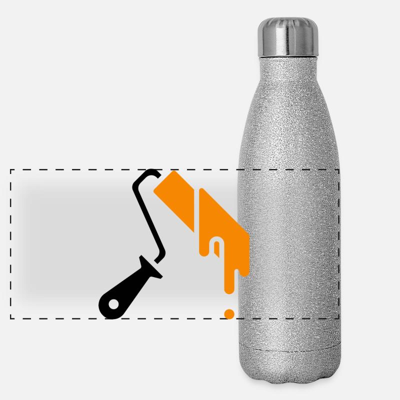 Rouleau de peinture avec couleur Gourde isotherme panoramique pailletée 500 ml