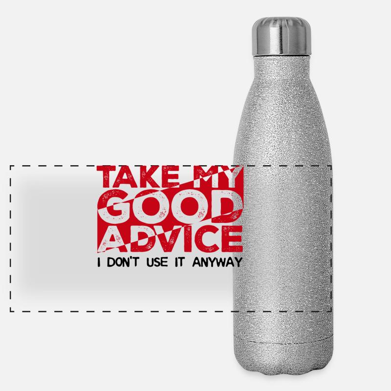 Cool Joke Funny Sayings Panoramic Glitter Thermal Bottle 500 ml
