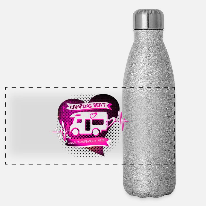 Camping Beat: Wild camper life Panoramic Glitter Thermal Bottle 500 ml