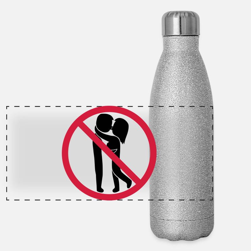 Signe interdit de baiser Gourde isotherme panoramique pailletée 500 ml
