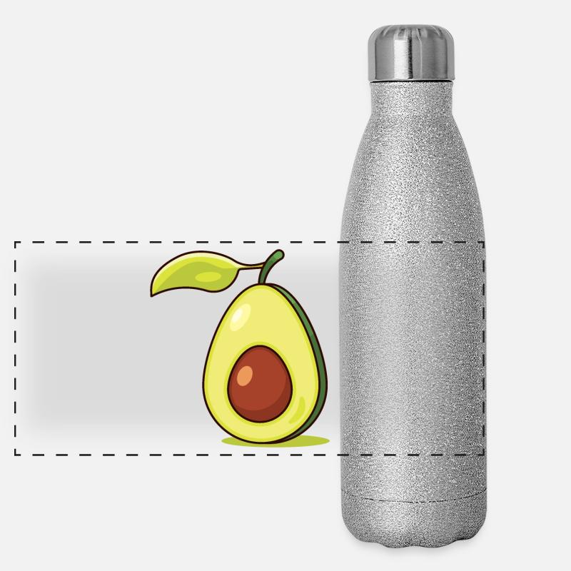 Avocado Panorama Glitzer Isolierflasche 500 ml
