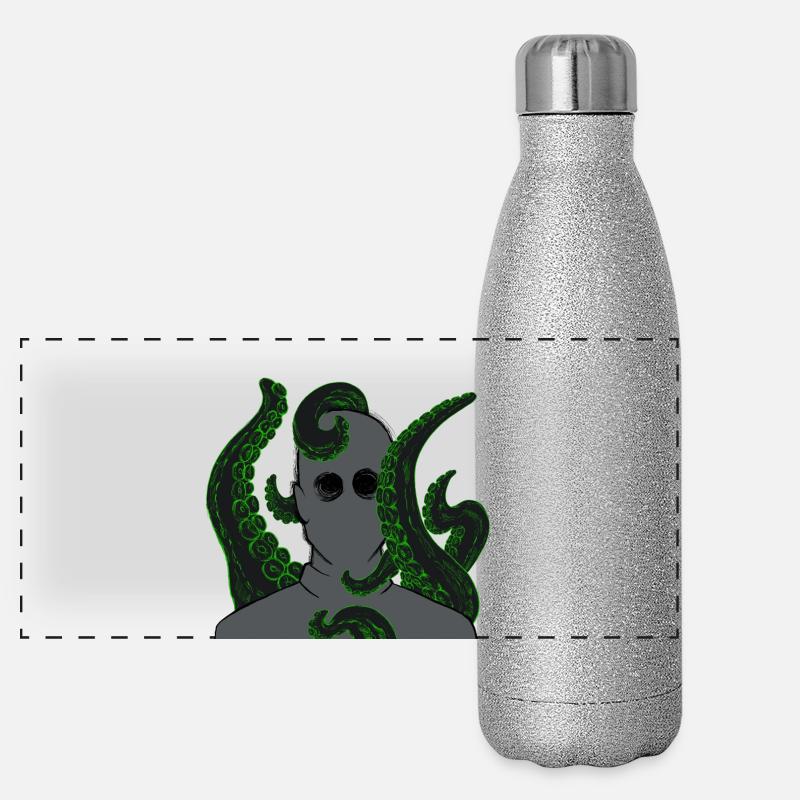 Portrait Neon Tentacle Panoramic Glitter Thermal Bottle 500 ml