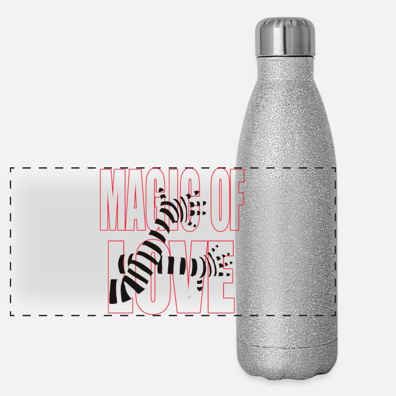 Magic of Love – Bold Romantic Statement Design Panorama Glitzer Isolierflasche 500 ml