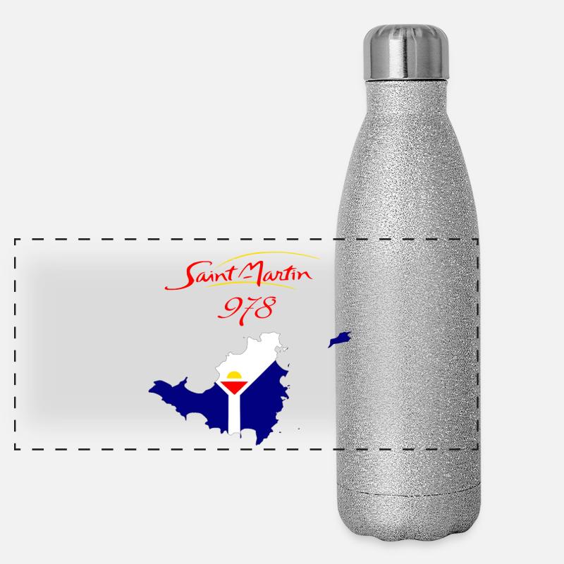 Saint-Martin Gourde isotherme panoramique pailletée 500 ml