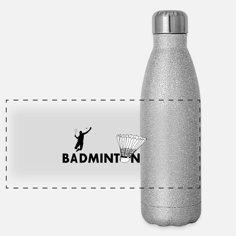 Badminton Panorama Glitzer Isolierflasche 500 ml