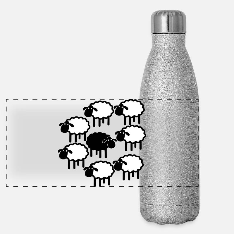 Parade des moutons de minuit Gourde isotherme panoramique pailletée 500 ml