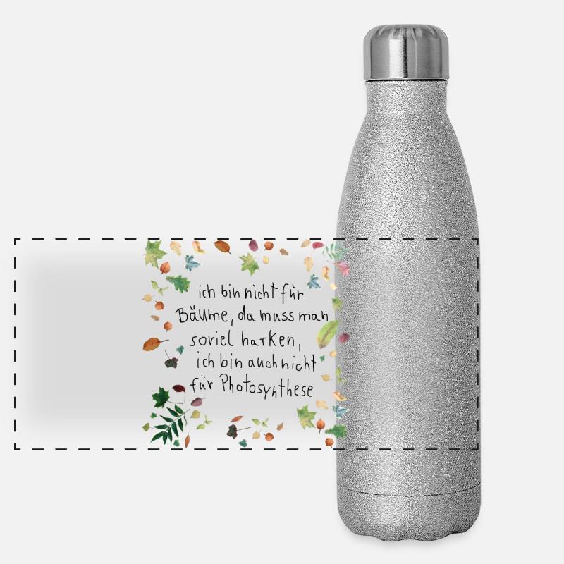 Laub mit Spruch Panorama Glitzer Isolierflasche 500 ml