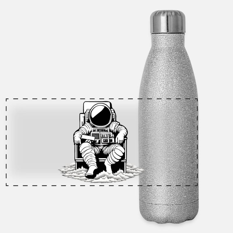 Frissons des astronautes Gourde isotherme panoramique pailletée 500 ml