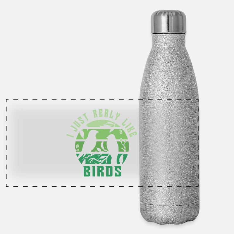 Vogel Design - Gourde isotherme panoramique pailletée 500 ml - paillettes argentées