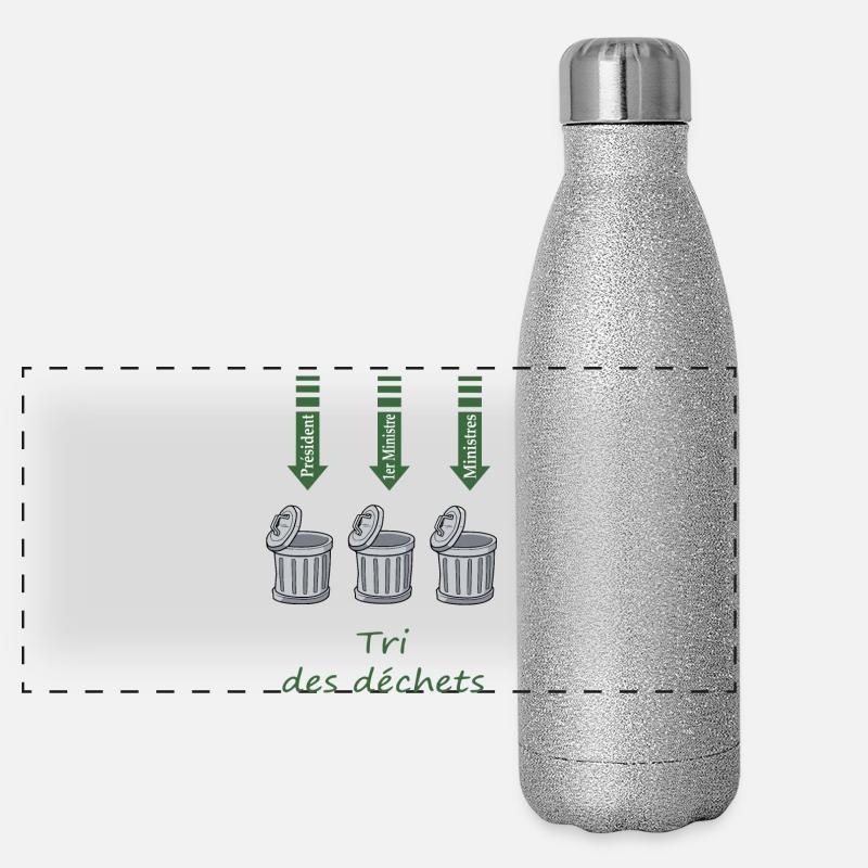 Tri des déchets Gourde isotherme panoramique pailletée 500 ml