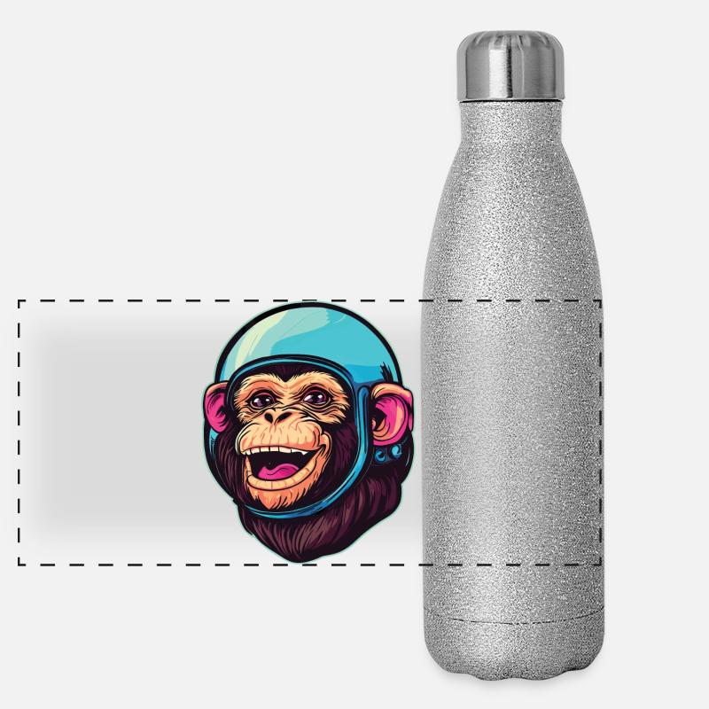 Space Monkey Panoramic Glitter Thermal Bottle 500 ml