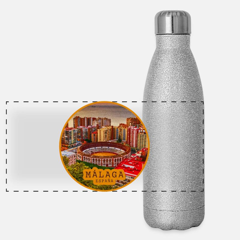 Panorama des arènes de Malaga Gourde isotherme panoramique pailletée 500 ml