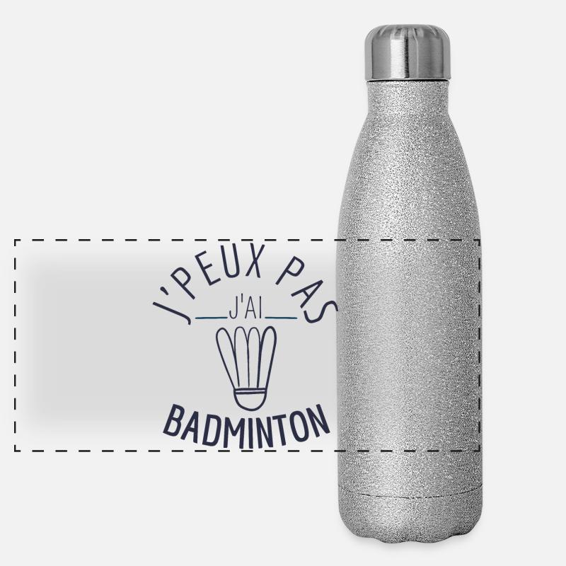 J peux pas j ai badminton Gourde isotherme panoramique pailletée 500 ml