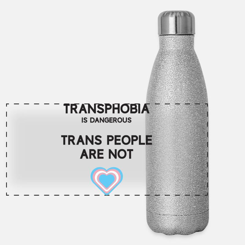 LGBT Pride Month - Trans Menschen Panorama Glitzer Isolierflasche 500 ml