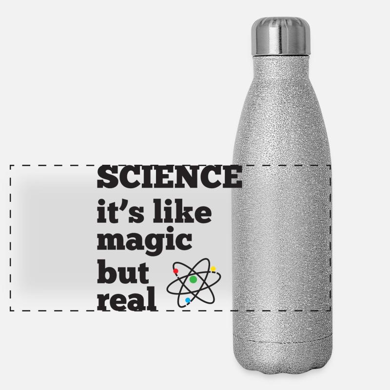 La science - c’est comme de la magie mais réel Gourde isotherme panoramique pailletée 500 ml