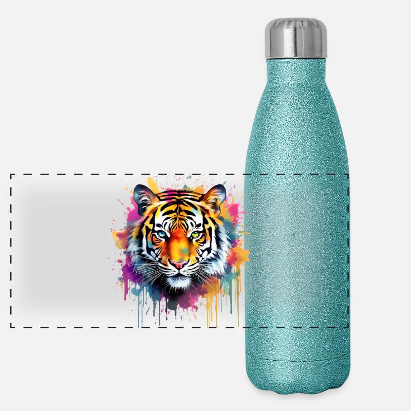 Tiger Panoramic Glitter Thermal Bottle 500 ml
