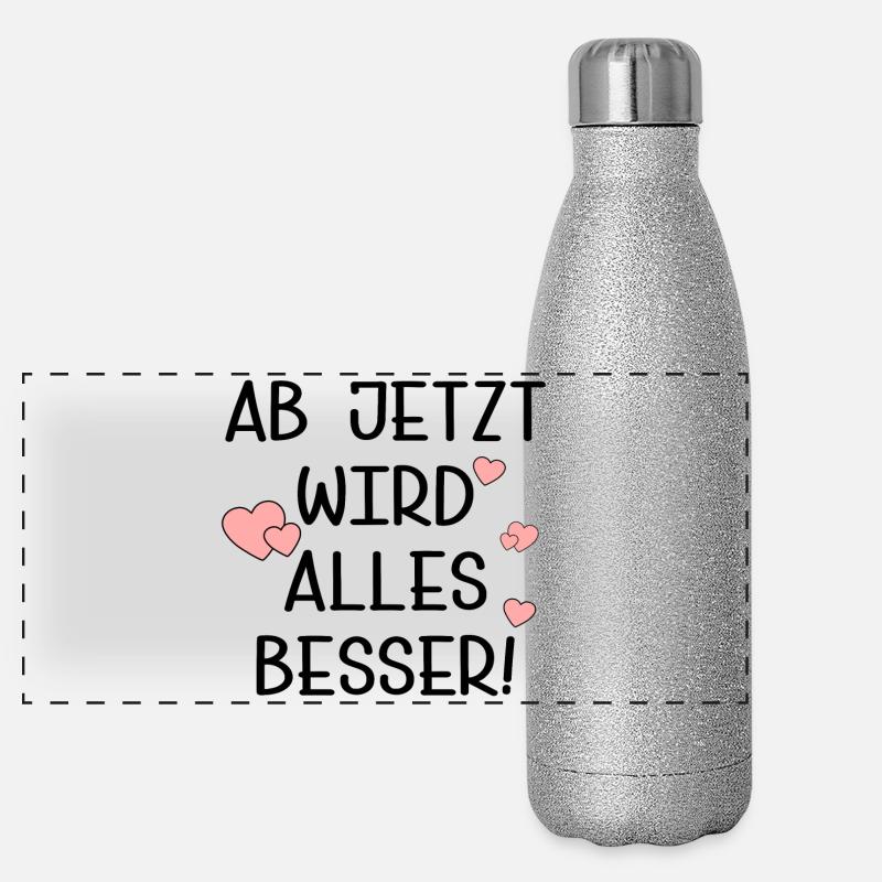 TRANSFORMATION BESSER WERDEN Panorama Glitzer Isolierflasche 500 ml