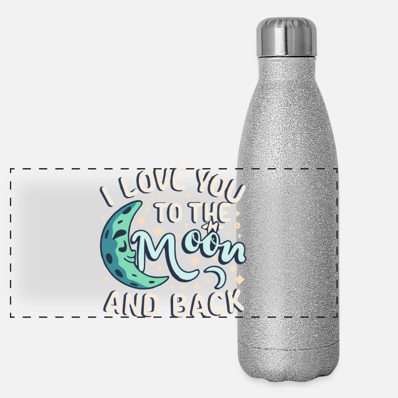 To the Moon and Back - Amour Éternel Gourde isotherme panoramique pailletée 500 ml