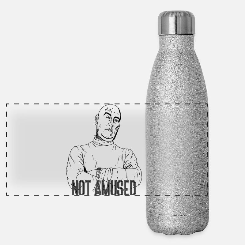 Not Amused – Sarcastic Statement Design Panoramic Glitter Thermal Bottle 500 ml