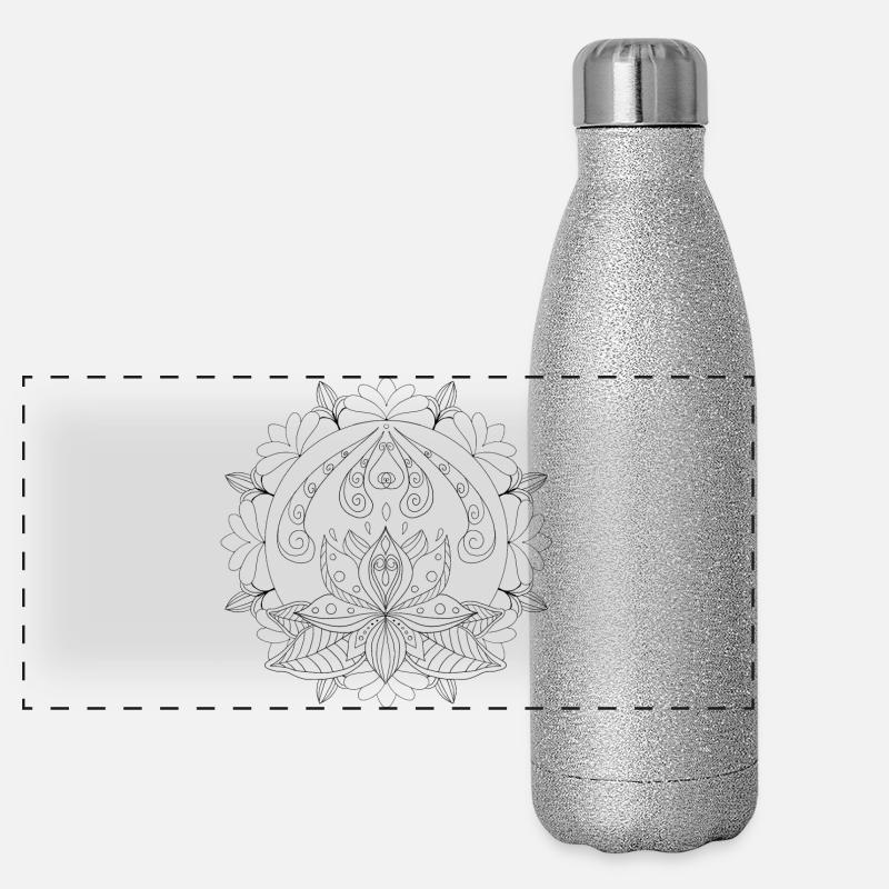 Lotus Panorama Glitzer Isolierflasche 500 ml