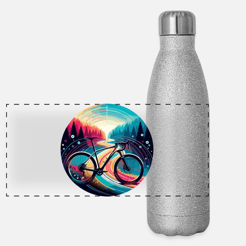 Vélo de gravier Magic Bike Gourde isotherme panoramique pailletée 500 ml