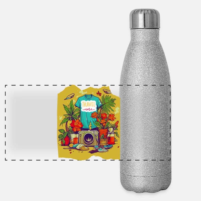 Voyagez plus Gourde isotherme panoramique pailletée 500 ml