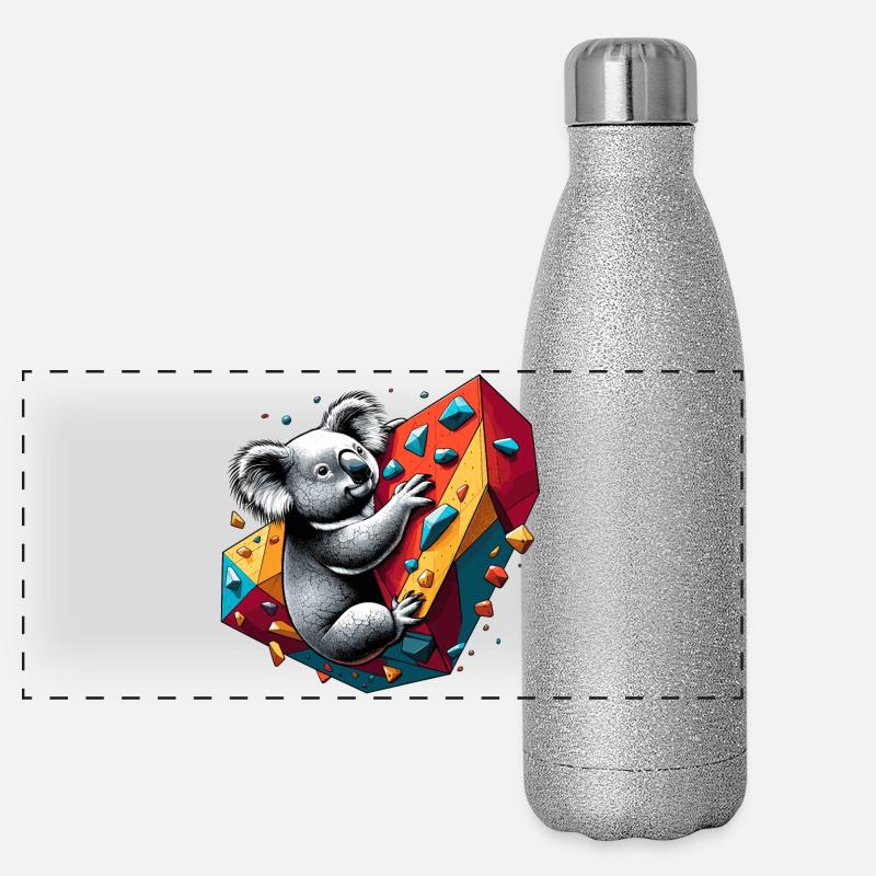 Bouldering Koala cadeau Gourde isotherme panoramique pailletée 500 ml