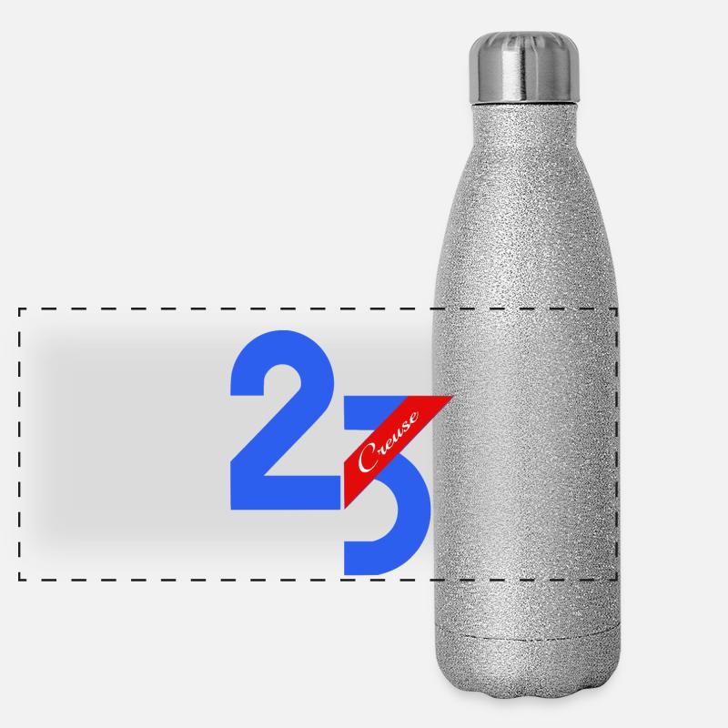 Creuse - Panoramic Glitter Thermal Bottle 500 ml - silver glitter