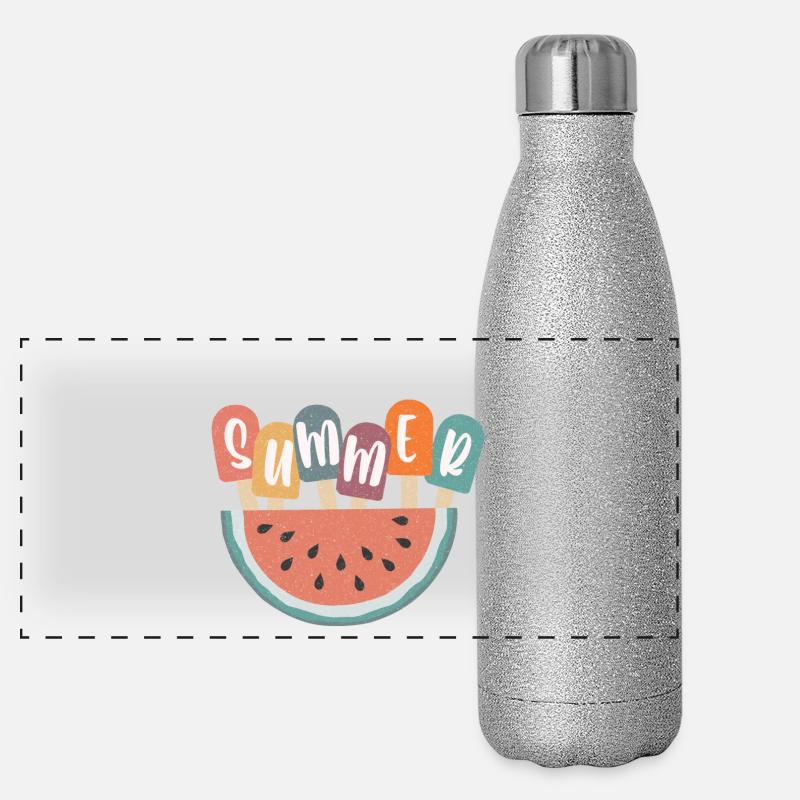 Sommer Panorama Glitzer Isolierflasche 500 ml