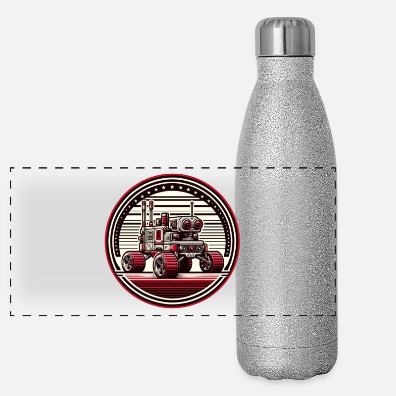 "Explorateur Céleste" - Insigne de Rover Spatial Gourde isotherme panoramique pailletée 500 ml