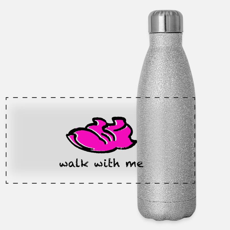 Laufschuh Walk with me Panorama Glitzer Isolierflasche 500 ml
