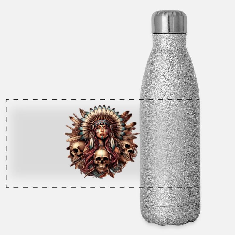 Native American Wisdom Panoramic Glitter Thermal Bottle 500 ml