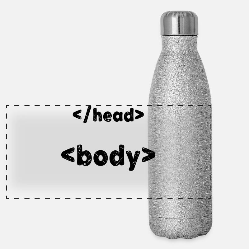 Code Developer Spruch Debug Programmierer Computer Panorama Glitzer Isolierflasche 500 ml