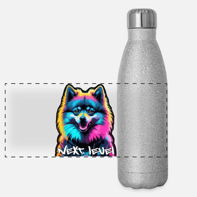 Petit Spitz Spitz Next Level Cyber Dog Cadeau Gourde isotherme panoramique pailletée 500 ml