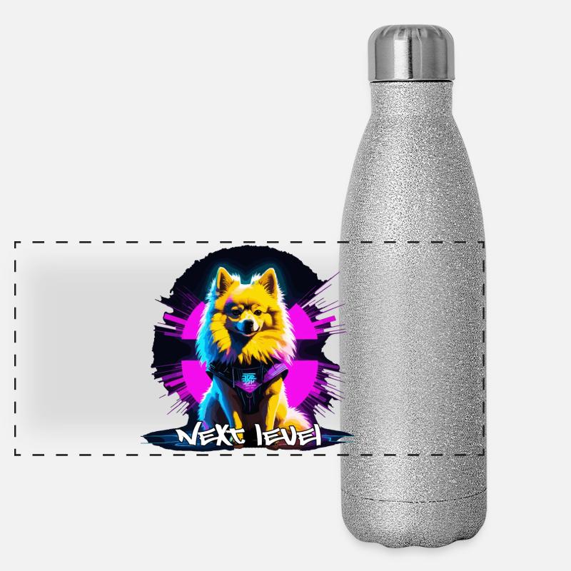 Petit Spitz Spitz Next Level Cyber Dog Cadeau Gourde isotherme panoramique pailletée 500 ml