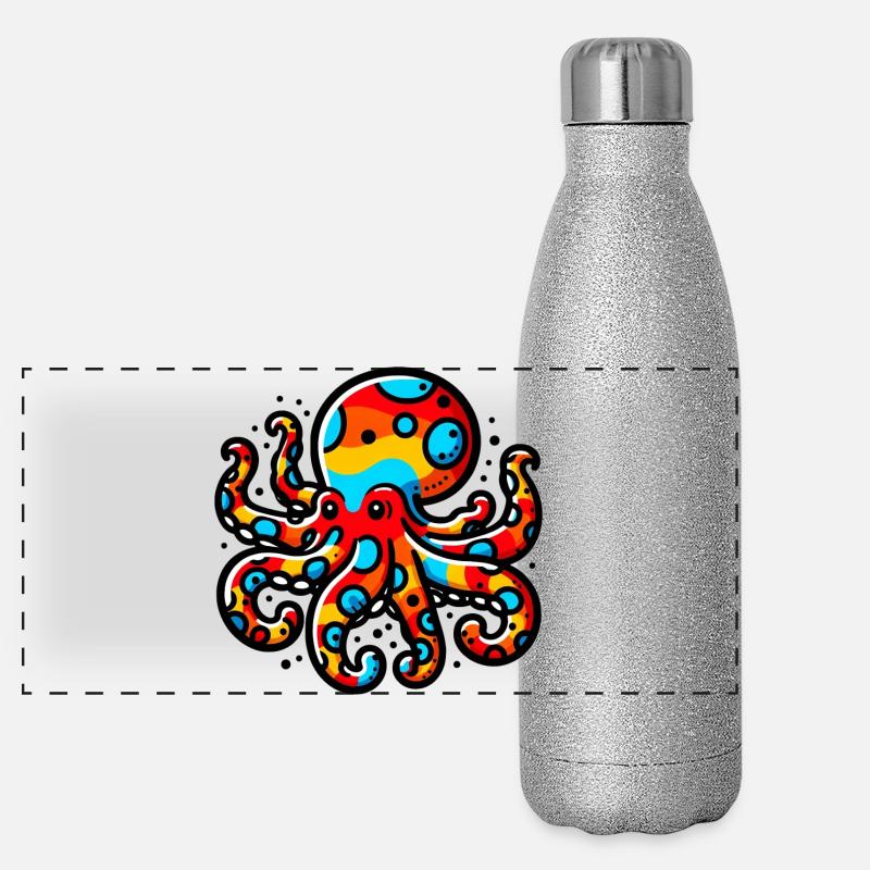 Octopus Panoramic Glitter Thermal Bottle 500 ml