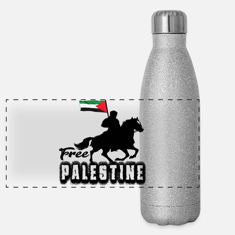 Free Palestine Gourde isotherme panoramique pailletée 500 ml