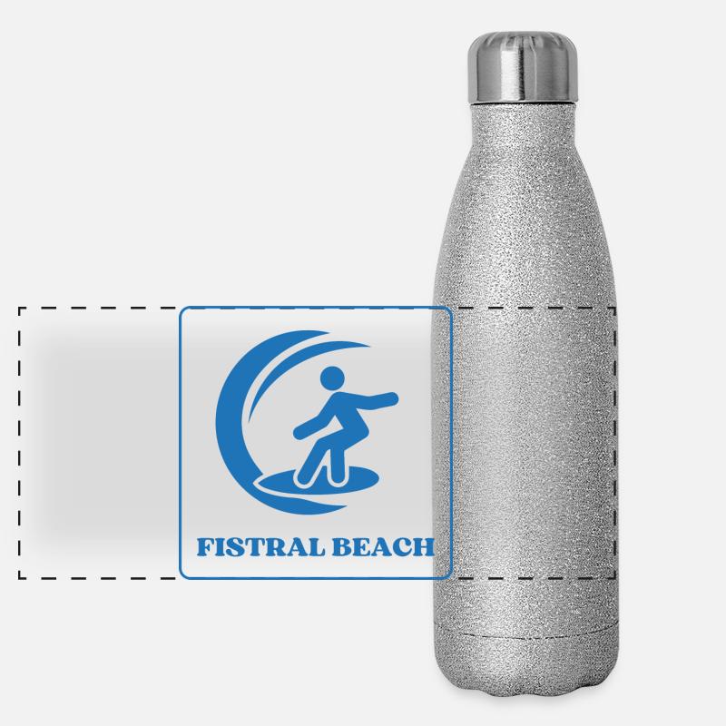 FISTRALES BEACH-SURF - Panorama Glitzer Isolierflasche 500 ml - Silber Glitzer