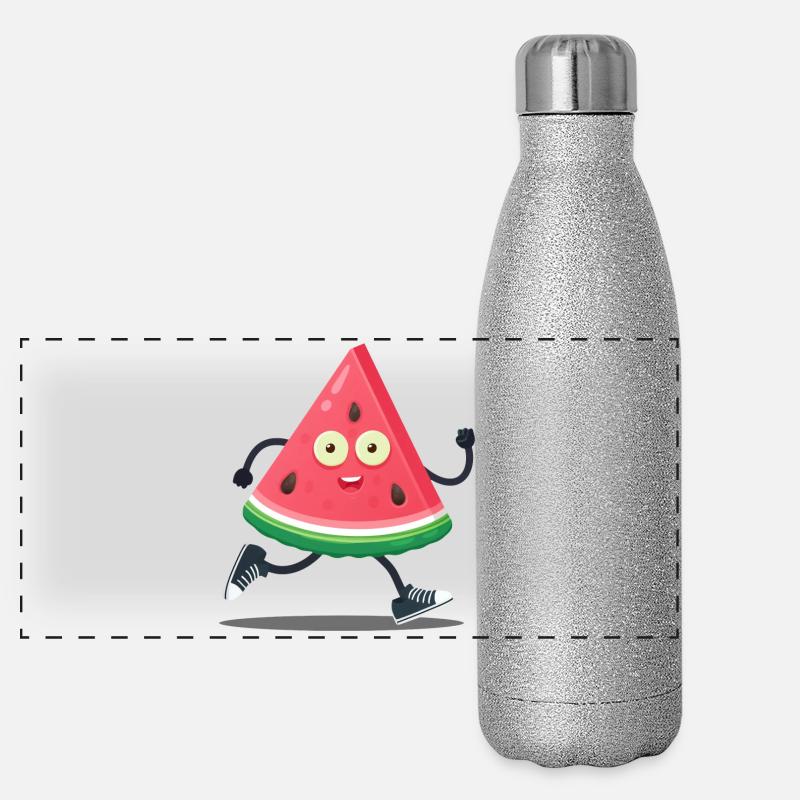 Pastèque sport cartoon  Gourde isotherme panoramique pailletée 500 ml
