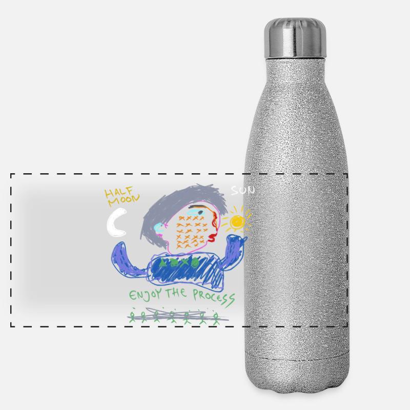 Profitez du processus Gourde isotherme panoramique pailletée 500 ml