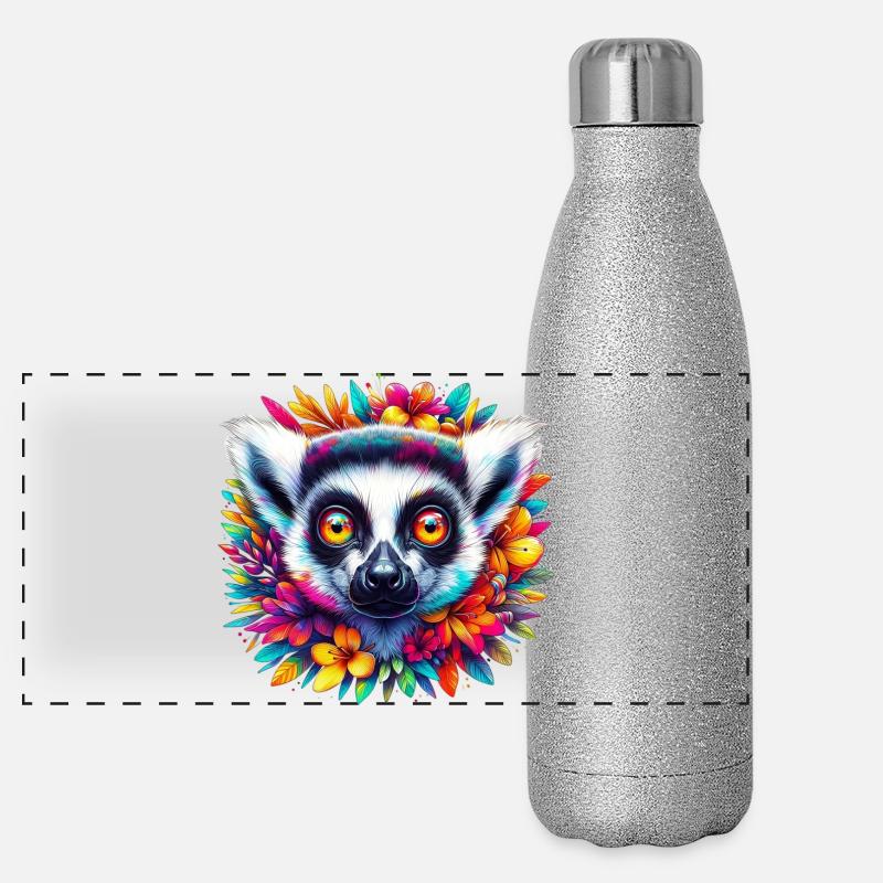 Lémurien Gourde isotherme panoramique pailletée 500 ml
