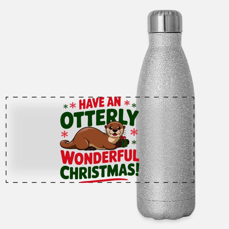 Conception de célébration de Noël Otterly Gourde isotherme panoramique pailletée 500 ml