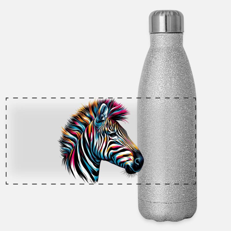 Zebra Panoramic Glitter Thermal Bottle 500 ml