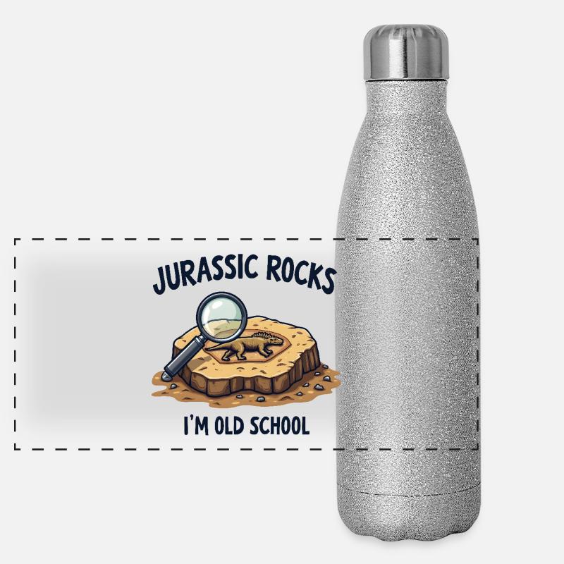 Je suis de la vieille école Gourde isotherme panoramique pailletée 500 ml