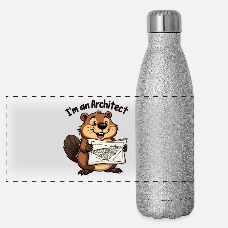 Biber Architecte – Constructeur de barrages Gourde isotherme panoramique pailletée 500 ml