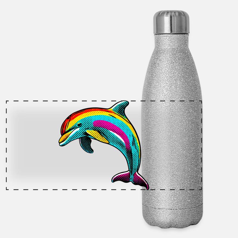 Dolphin Panoramic Glitter Thermal Bottle 500 ml